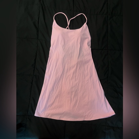 Halara Spaghetti Strap Crisscross Tie Back Active Dress NWT - Picture 3 of 6